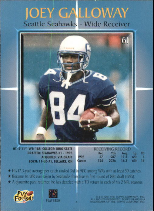 B1670- 1997 Topps Stars FB #s 1-125 +RCs +Inserts -You Pick- 15+ FREE US SHIP - Picture 69 of 150
