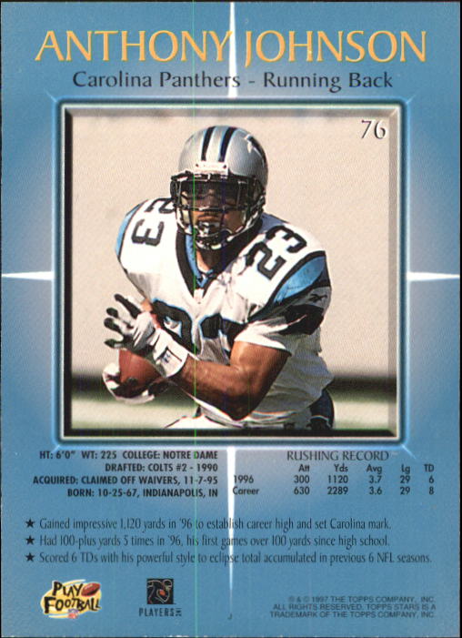 B1670- 1997 Topps Stars FB #s 1-125 +RCs +Inserts -You Pick- 15+ FREE US SHIP - Picture 89 of 150