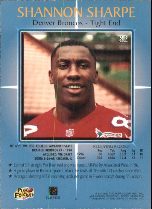 B1670- 1997 Topps Stars FB #s 1-125 +RCs +Inserts -You Pick- 15+ FREE US SHIP - Picture 101 of 150