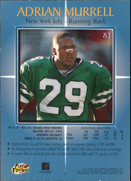 B1670- 1997 Topps Stars FB #s 1-125 +RCs +Inserts -You Pick- 15+ FREE US SHIP - Picture 103 of 150