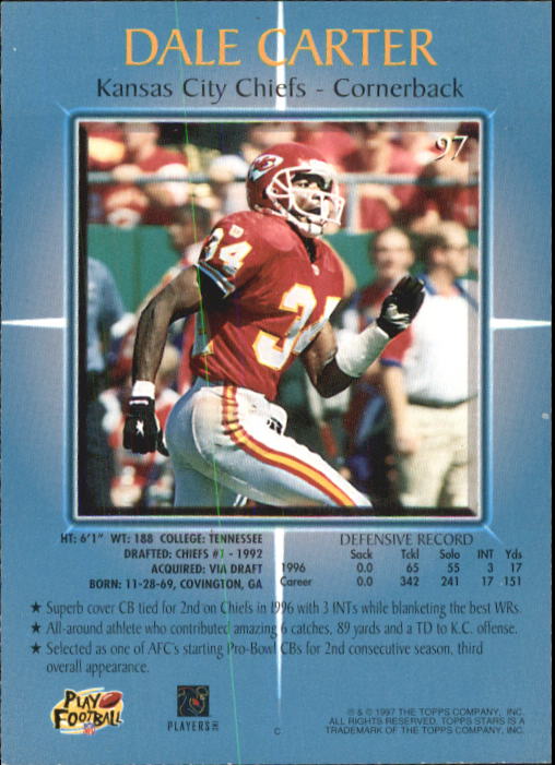B1670- 1997 Topps Stars FB #s 1-125 +RCs +Inserts -You Pick- 15+ FREE US SHIP - Picture 117 of 150