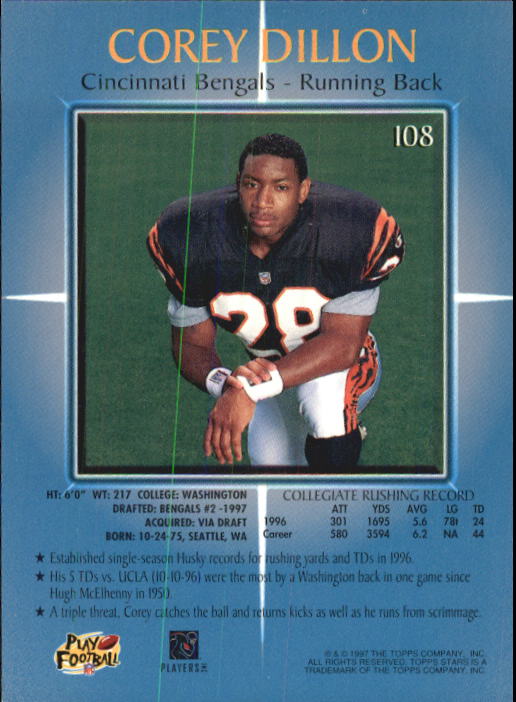 B1670- 1997 Topps Stars FB #s 1-125 +RCs +Inserts -You Pick- 15+ FREE US SHIP - Picture 133 of 150