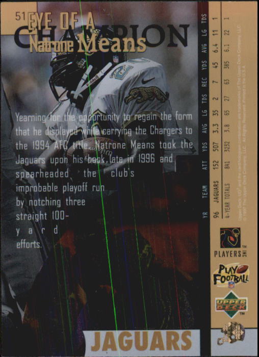 1997 UD3 #51 Natrone Means EC back image