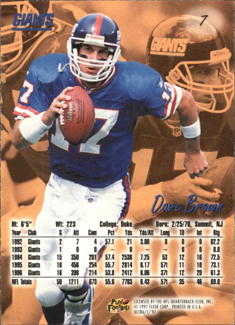 1997 Ultra (Fleer) Football "Main Set" Base Cards - Picture 9 of 119