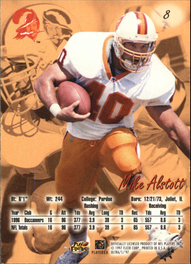 1997 Ultra (Fleer) Football "Main Set" Base Cards - Picture 11 of 119
