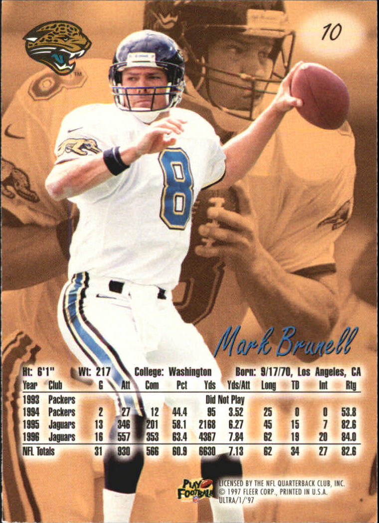 1997 Ultra (Fleer) Football "Main Set" Base Cards - Picture 15 of 119