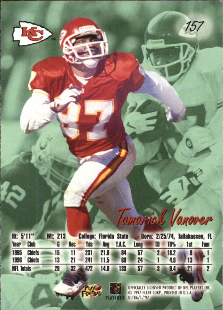 1997 Ultra (Fleer) Football "Main Set" Base Cards - Picture 65 of 119