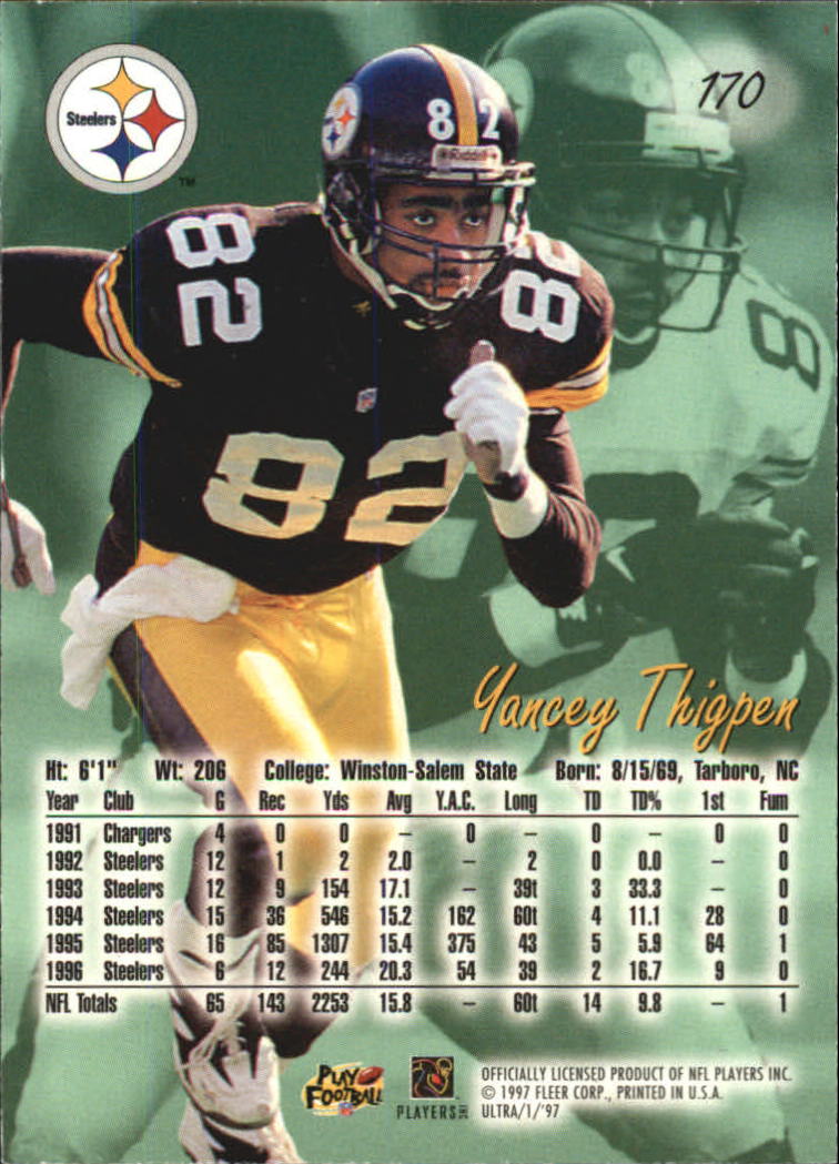 1997 Ultra #170 Yancey Thigpen - NM-MT