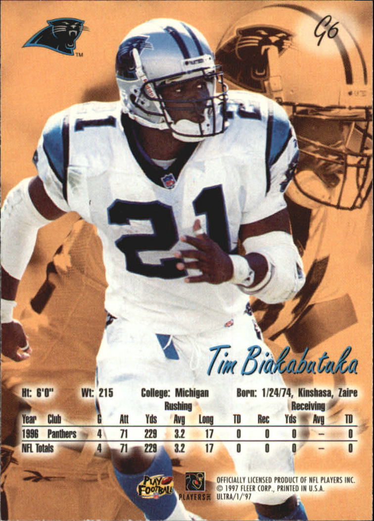 1997 Ultra (Fleer) Football "Gold Medallion" Parallel Cards - Picture 3 of 31