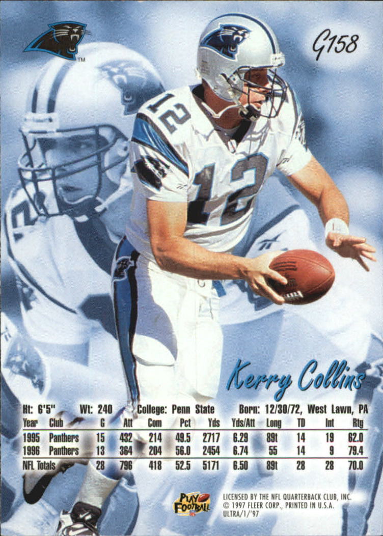 1997 Ultra Gold Medallion #G158 Kerry Collins