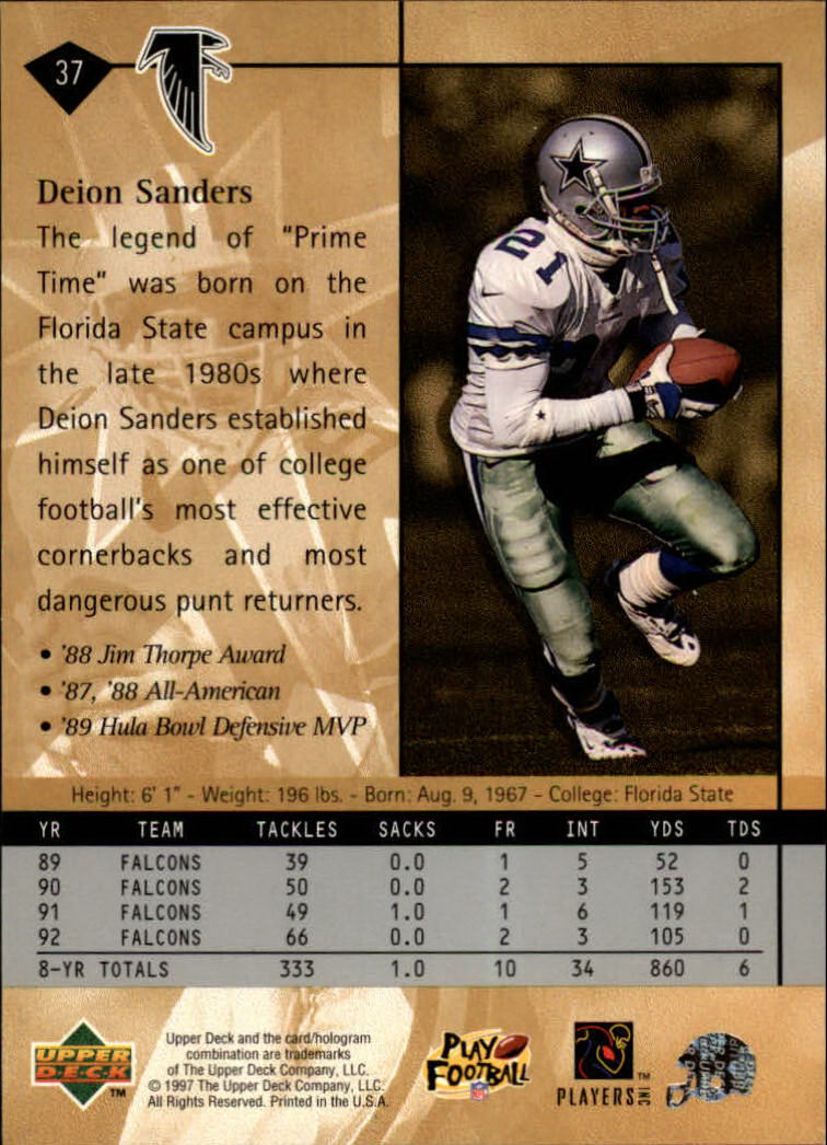 2000 Upper Deck #357 Deion Sanders - NM-MT