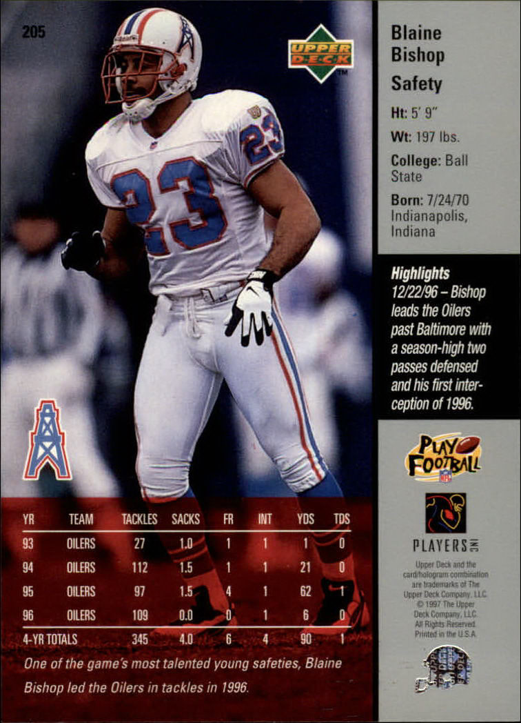 A7091- 1997 Upper Deck FB Card #s 201-300 +Inserts -You Pick- 15+ FREE US SHIP - Picture 11 of 220