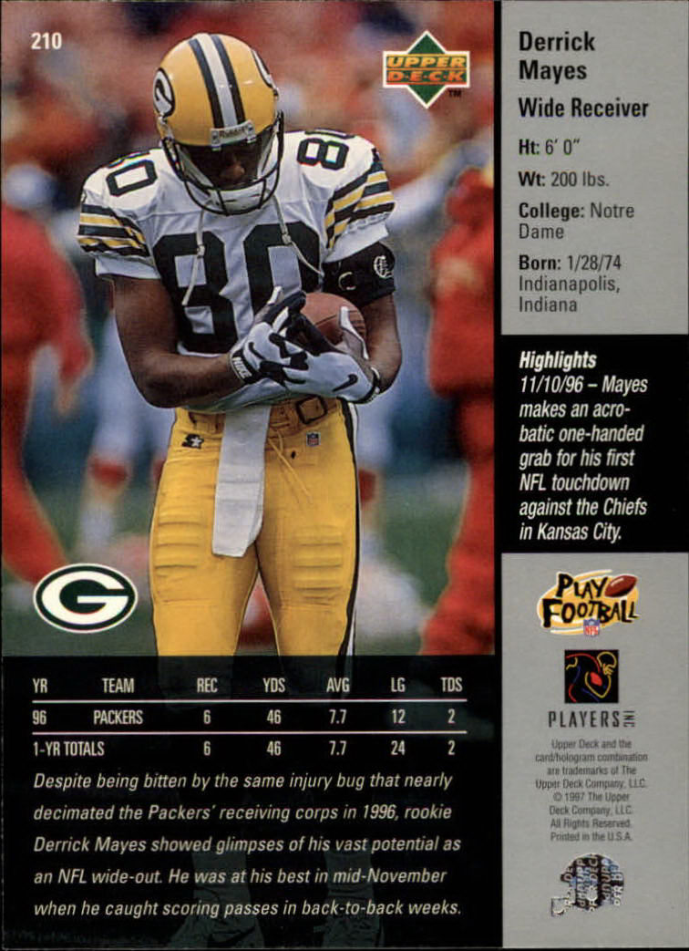 A7091- 1997 Upper Deck FB Card #s 201-300 +Inserts -You Pick- 15+ FREE US SHIP - Picture 19 of 220