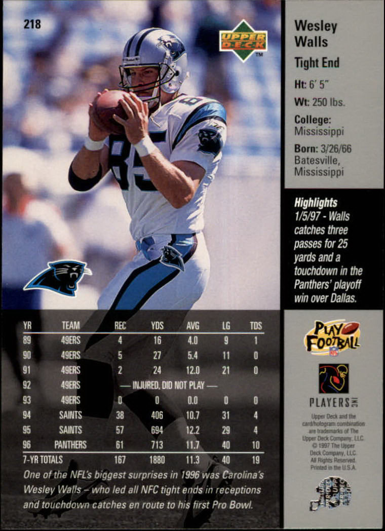 A7091- 1997 Upper Deck FB Card #s 201-300 +Inserts -You Pick- 15+ FREE US SHIP - Picture 33 of 220