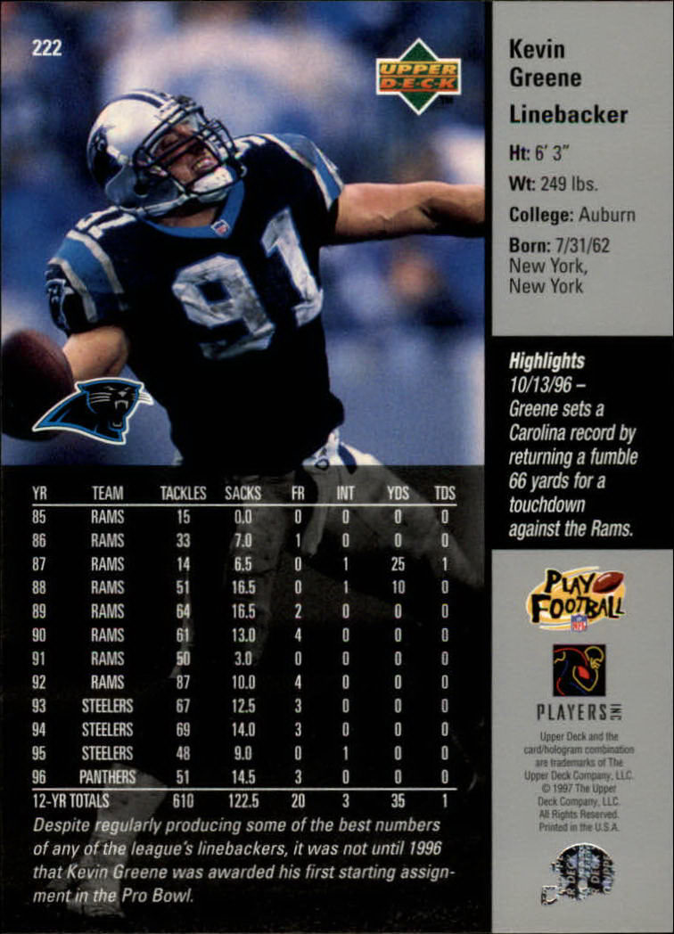 A7091- 1997 Upper Deck FB Card #s 201-300 +Inserts -You Pick- 15+ FREE US SHIP - Picture 39 of 220