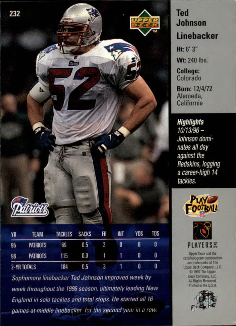 A7091- 1997 Upper Deck FB Card #s 201-300 +Inserts -You Pick- 15+ FREE US SHIP - Picture 55 of 220