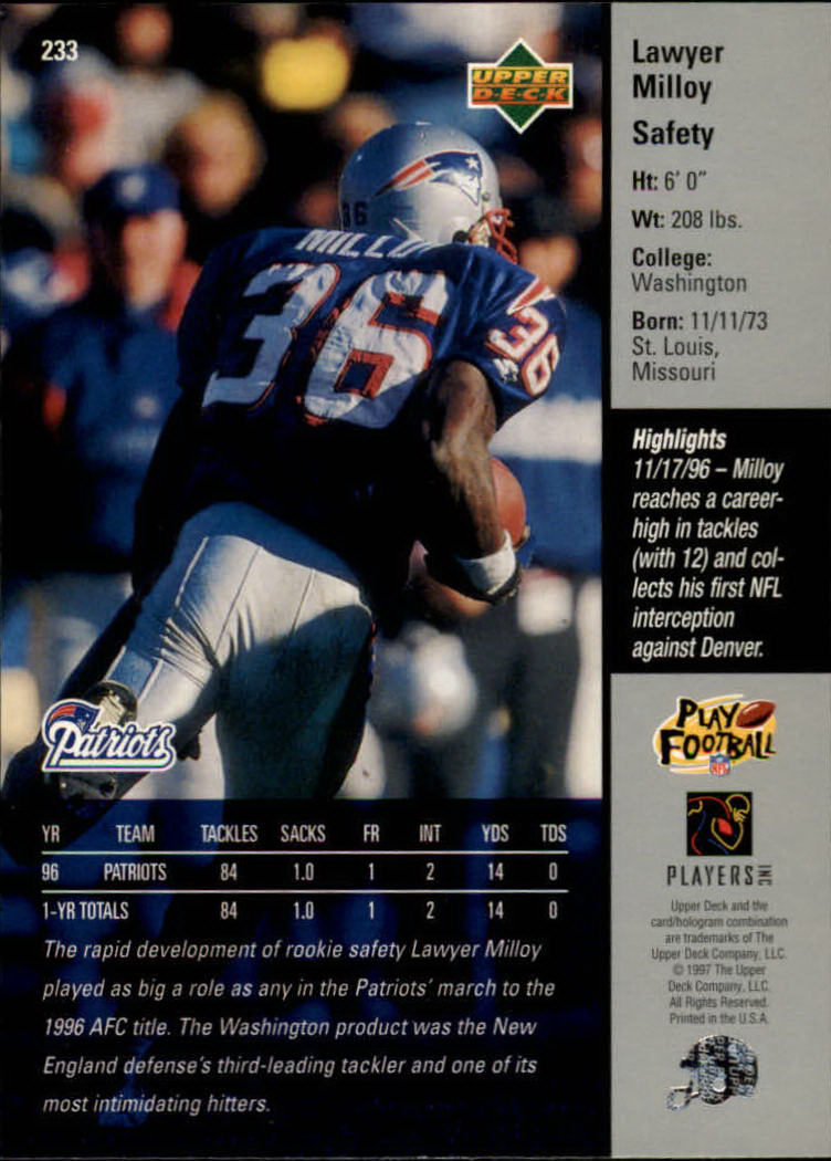 A7091- 1997 Upper Deck FB Card #s 201-300 +Inserts -You Pick- 15+ FREE US SHIP - Picture 57 of 220