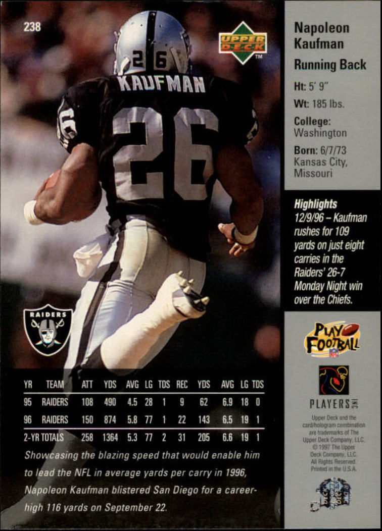 A7091- 1997 Upper Deck FB Card #s 201-300 +Inserts -You Pick- 15+ FREE US SHIP - Picture 65 of 220