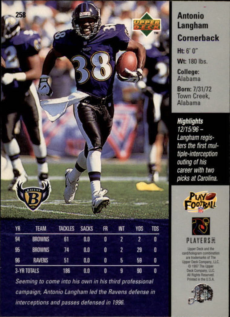 A7091- 1997 Upper Deck FB Card #s 201-300 +Inserts -You Pick- 15+ FREE US SHIP - Picture 97 of 220
