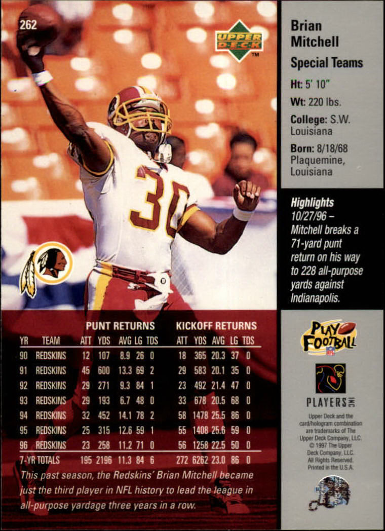 A7091- 1997 Upper Deck FB Card #s 201-300 +Inserts -You Pick- 15+ FREE US SHIP - Picture 105 of 220