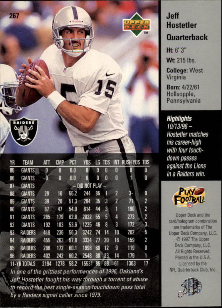 A7091- 1997 Upper Deck FB Card #s 201-300 +Inserts -You Pick- 15+ FREE US SHIP - Picture 115 of 220