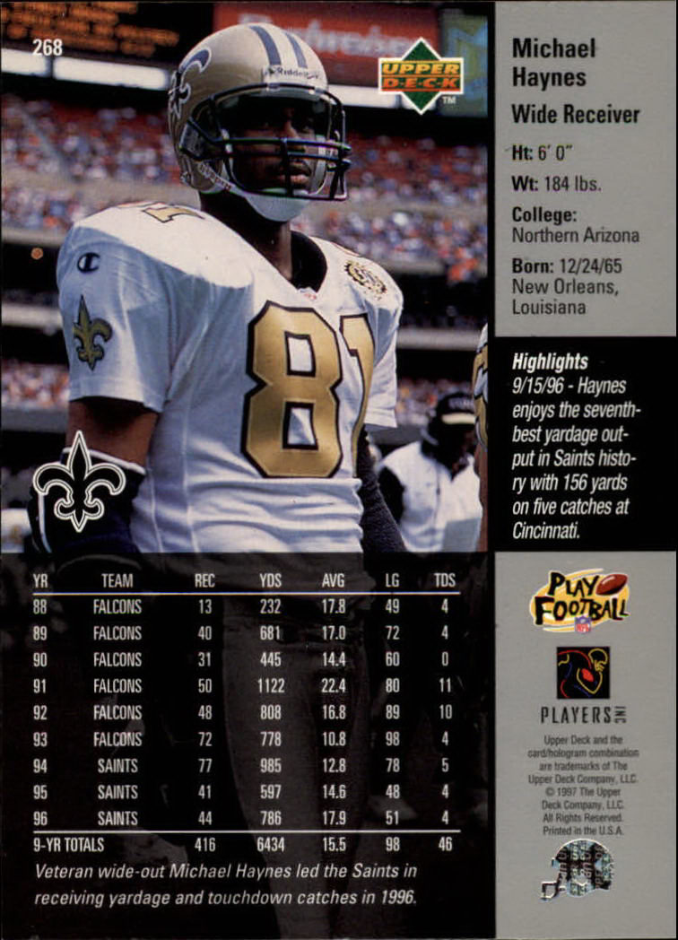 A7091- 1997 Upper Deck FB Card #s 201-300 +Inserts -You Pick- 15+ FREE US SHIP - Picture 117 of 220