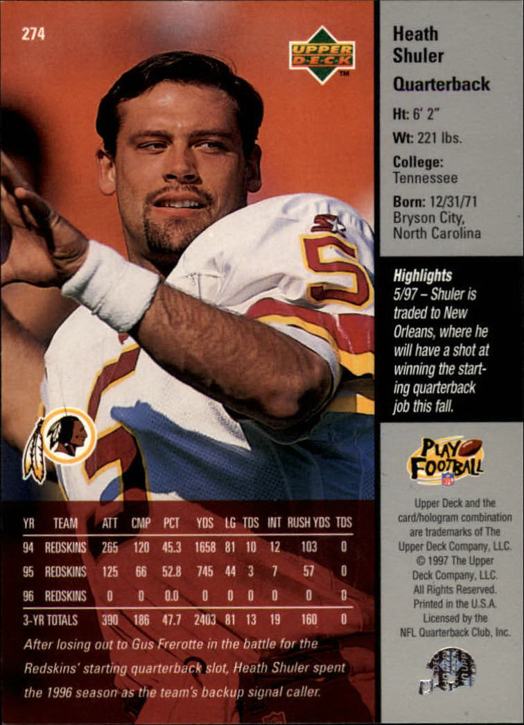 A7091- 1997 Upper Deck FB Card #s 201-300 +Inserts -You Pick- 15+ FREE US SHIP - Picture 127 of 220