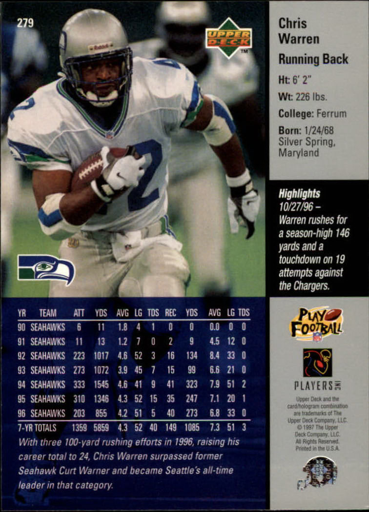A7091- 1997 Upper Deck FB Card #s 201-300 +Inserts -You Pick- 15+ FREE US SHIP - Picture 135 of 220