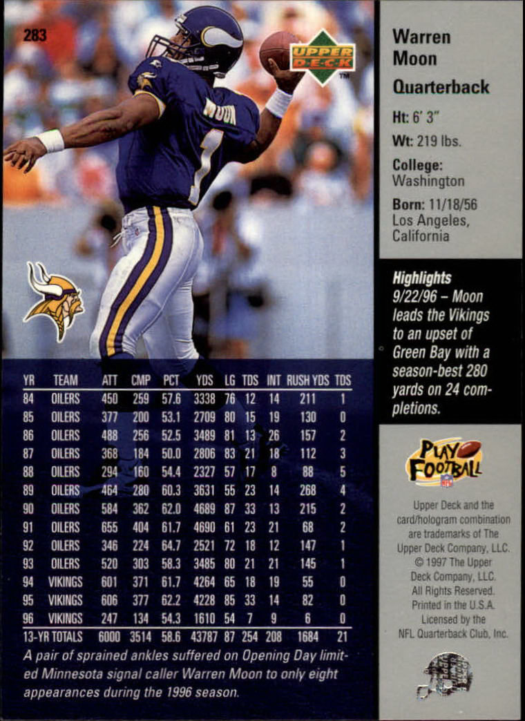 A7091- 1997 Upper Deck FB Card #s 201-300 +Inserts -You Pick- 15+ FREE US SHIP - Picture 143 of 220