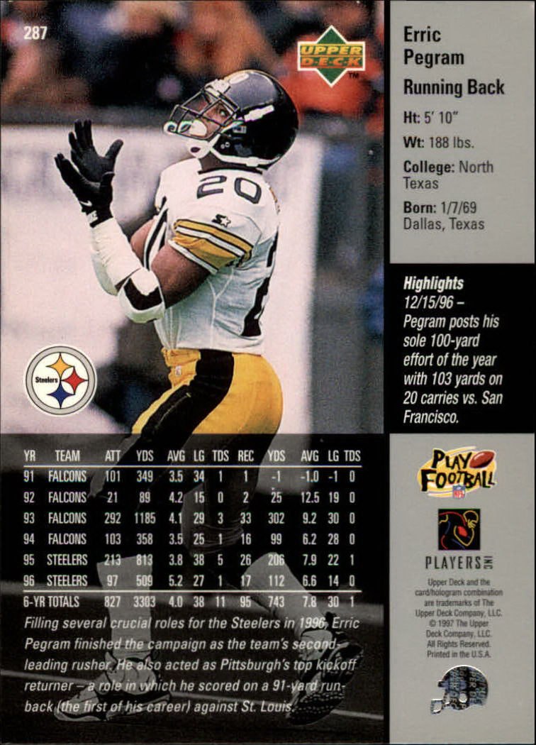 A7091- 1997 Upper Deck FB Card #s 201-300 +Inserts -You Pick- 15+ FREE US SHIP - Picture 149 of 220