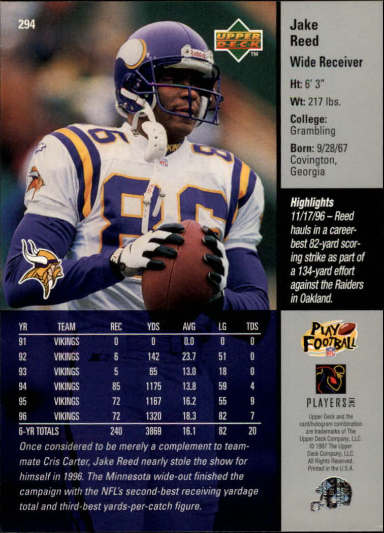 A7091- 1997 Upper Deck FB Card #s 201-300 +Inserts -You Pick- 15+ FREE US SHIP - Picture 161 of 220