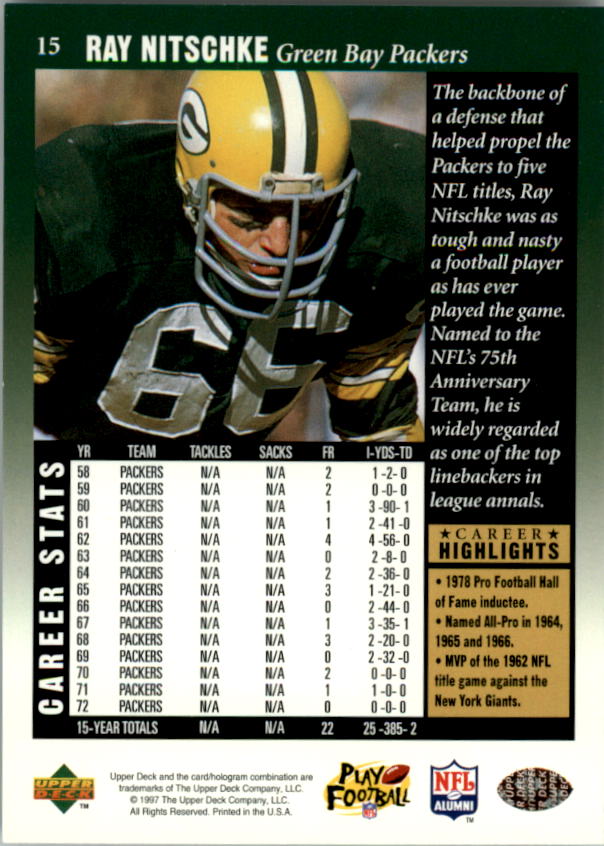 A9580- 1997 Upper Deck Legenden Fb Card # S 1-208 You Pick- 15 + Gratis US - Bild 31 von 389