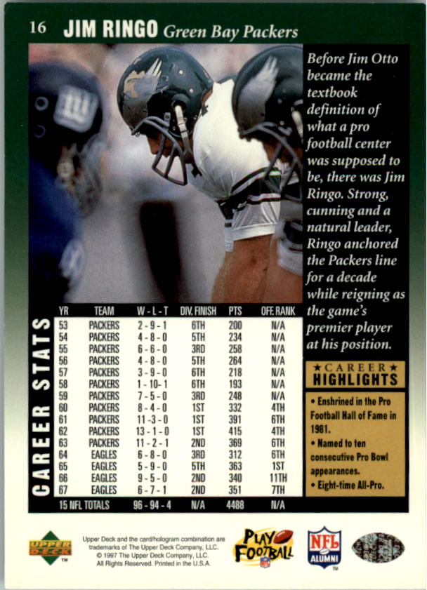 A9580- 1997 Upper Deck Legenden Fb Card # S 1-208 You Pick- 15 + Gratis US - Bild 33 von 389