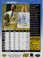 1997 Upper Deck Legends #32 Lem Barney back image