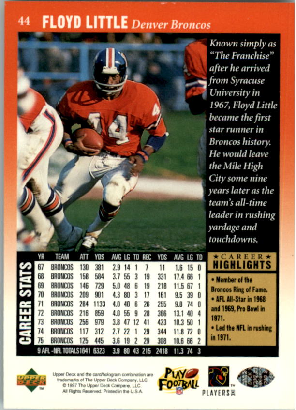 A9580- 1997 Upper Deck Legenden Fb Card # S 1-208 You Pick- 15 + Gratis US - Bild 81 von 389