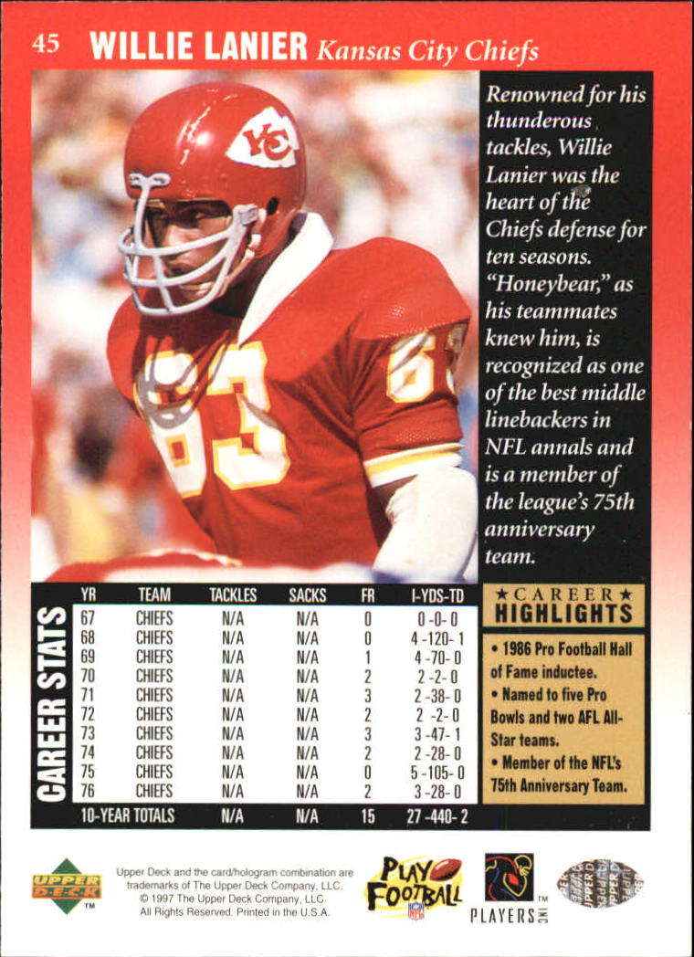 A9580- 1997 Upper Deck Legenden Fb Card # S 1-208 You Pick- 15 + Gratis US - Bild 83 von 389