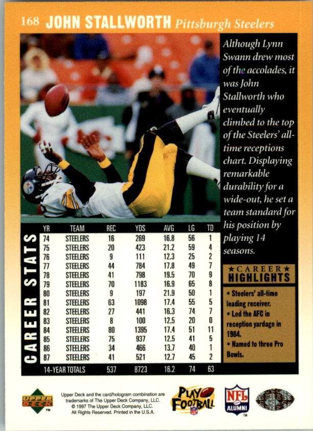A9580- 1997 Upper Deck Legenden Fb Card # S 1-208 You Pick- 15 + Gratis US - Bild 313 von 389