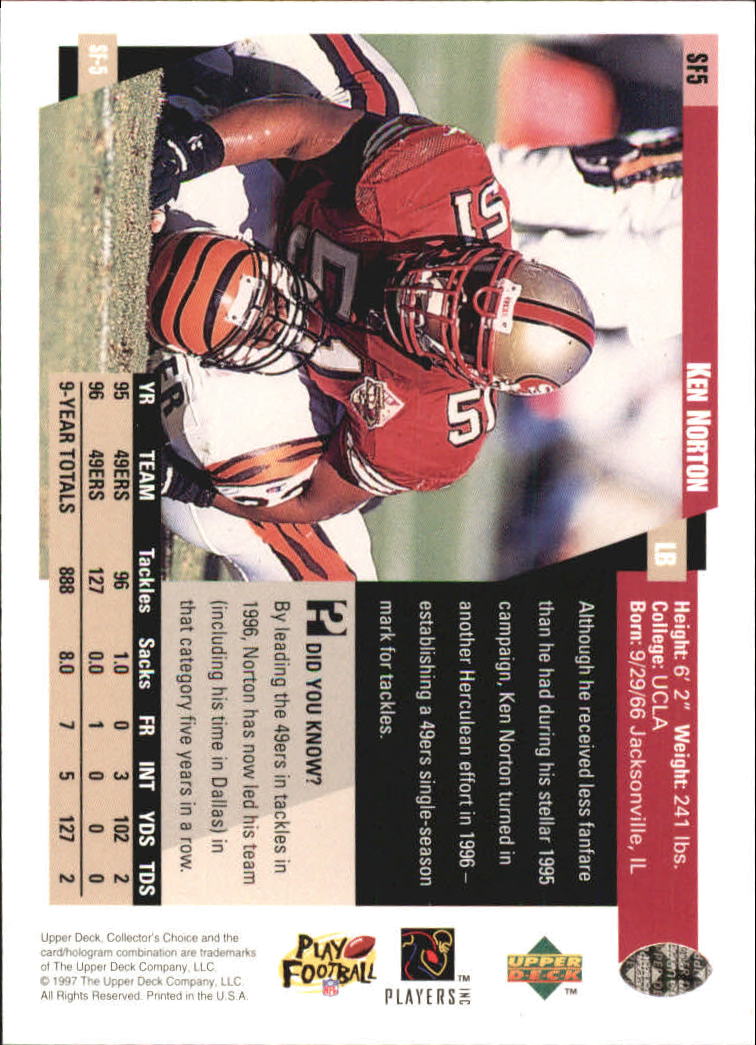 Merton Hanks autographed football card (San Francisco 49ers) 1997 Score #244