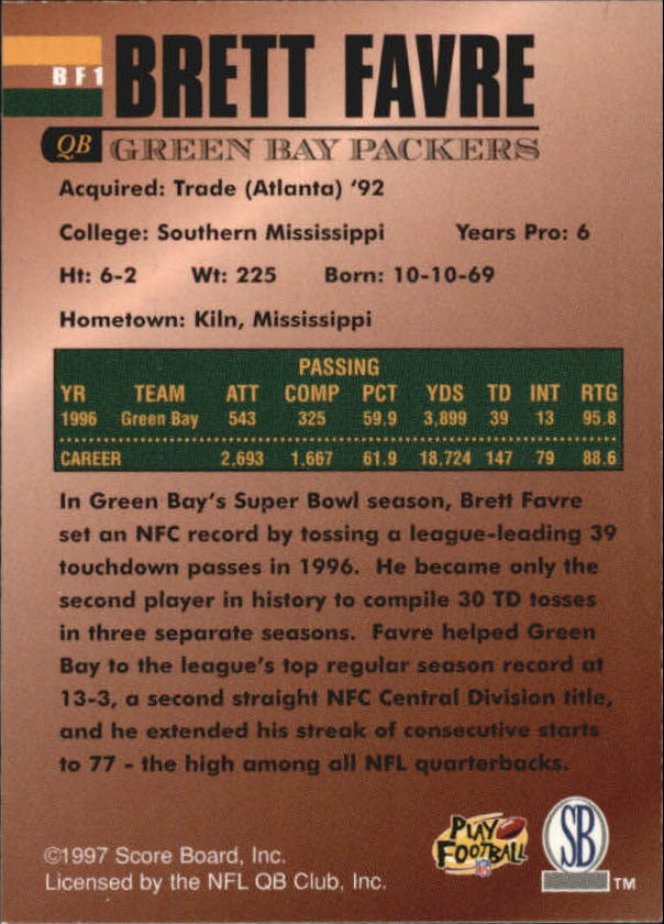 Brett Favre cards (1991-2001) Packers - You Choose - Picture 197 of 372