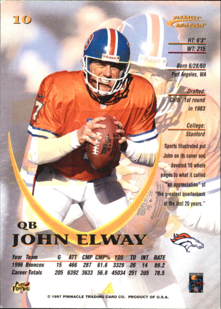 1997 Action Packed First Impressions Denver Broncos Football Card 10 