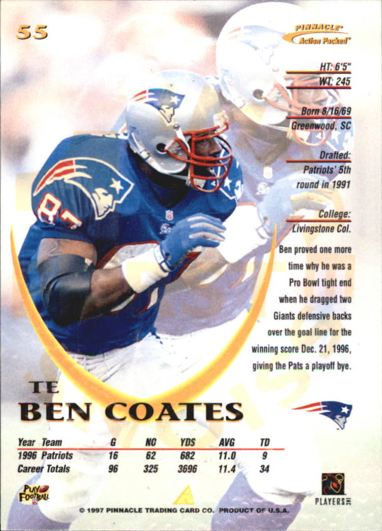 1997 Action Packed First Impressions #55 Ben Coates back image