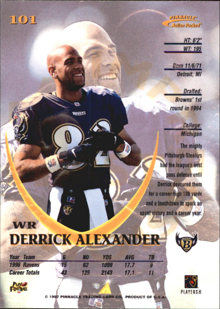 1997 Action Packed First Impressions #101 Derrick Alexander back image