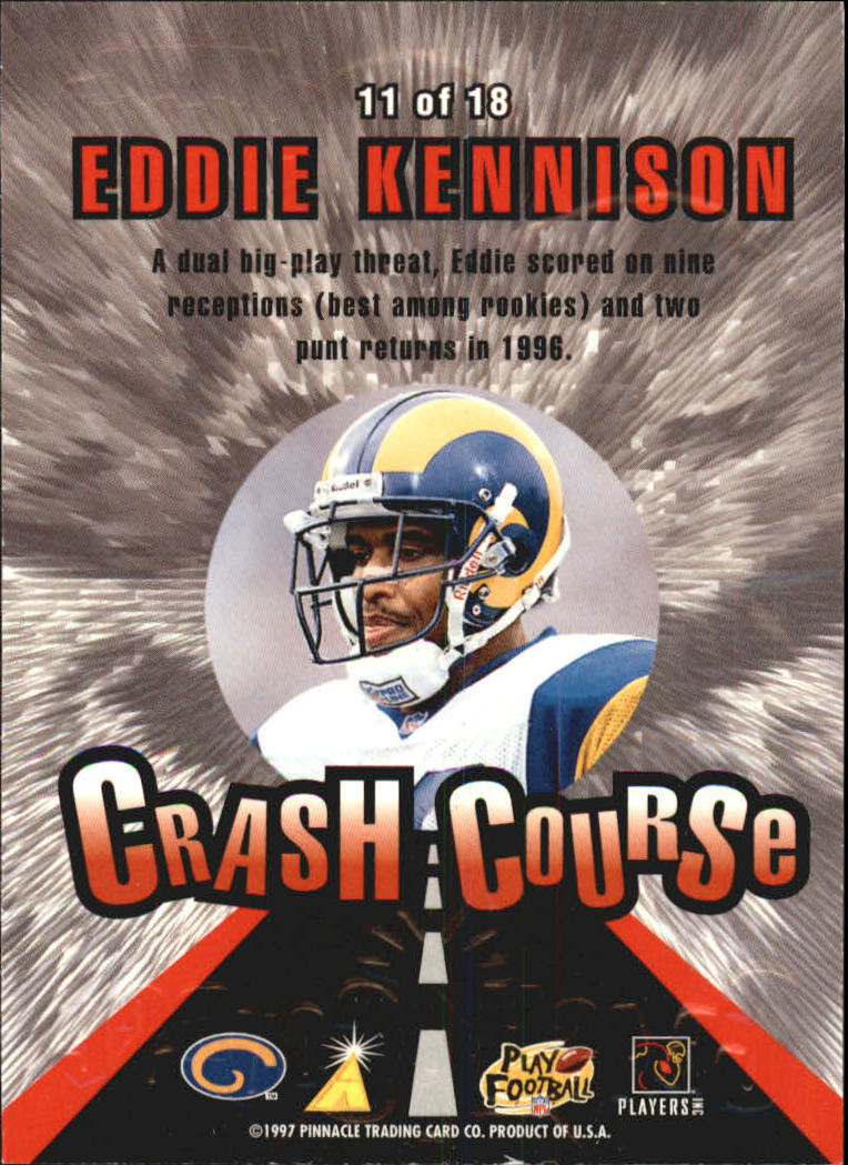 1997 Action Packed Crash Course #11 Eddie Kennison back image