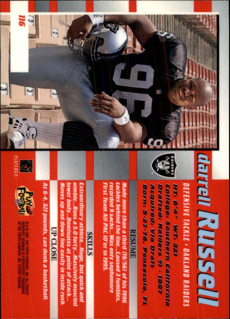 1997 Bowman's Best #116 Darrell Russell RC back image