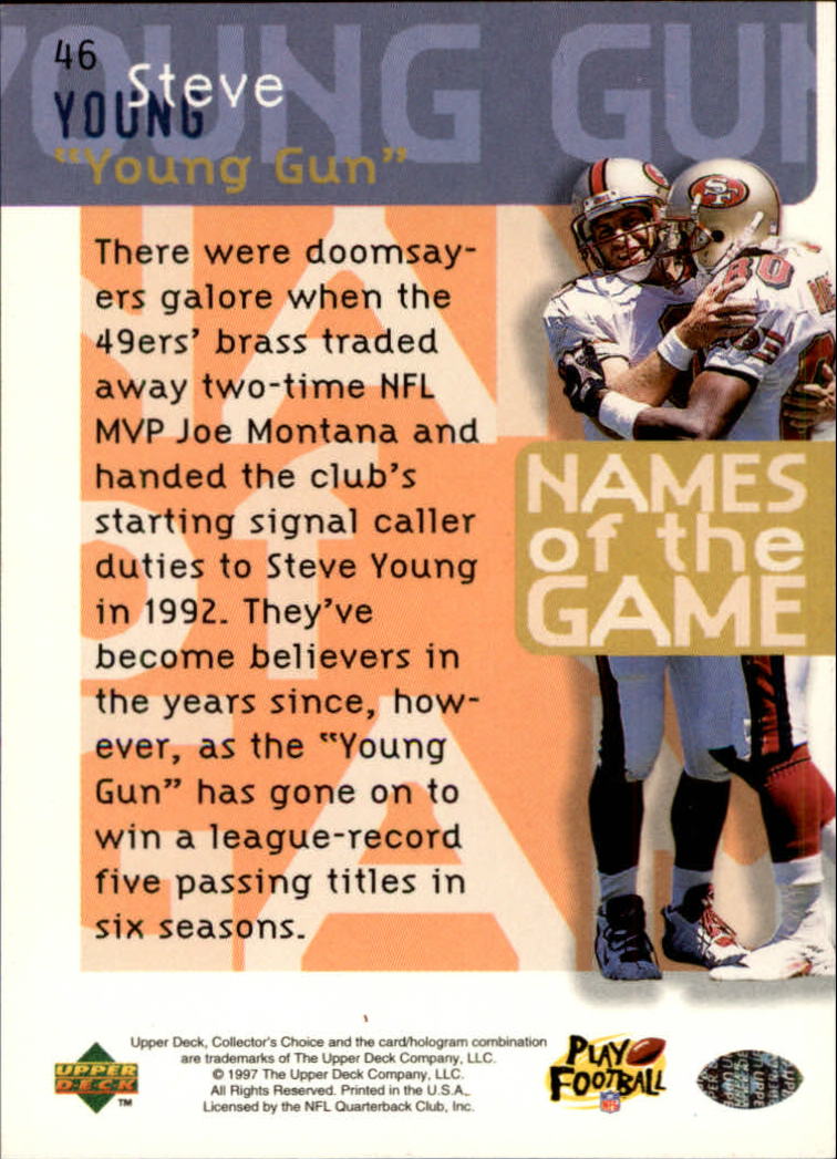 1997 Collector's Choice #46 Steve Young NG back image