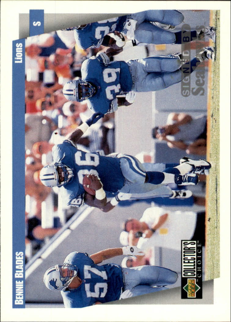 Bennie Blades Rookie 1989 Pro Set #117 Detroit Lions | mancavecards