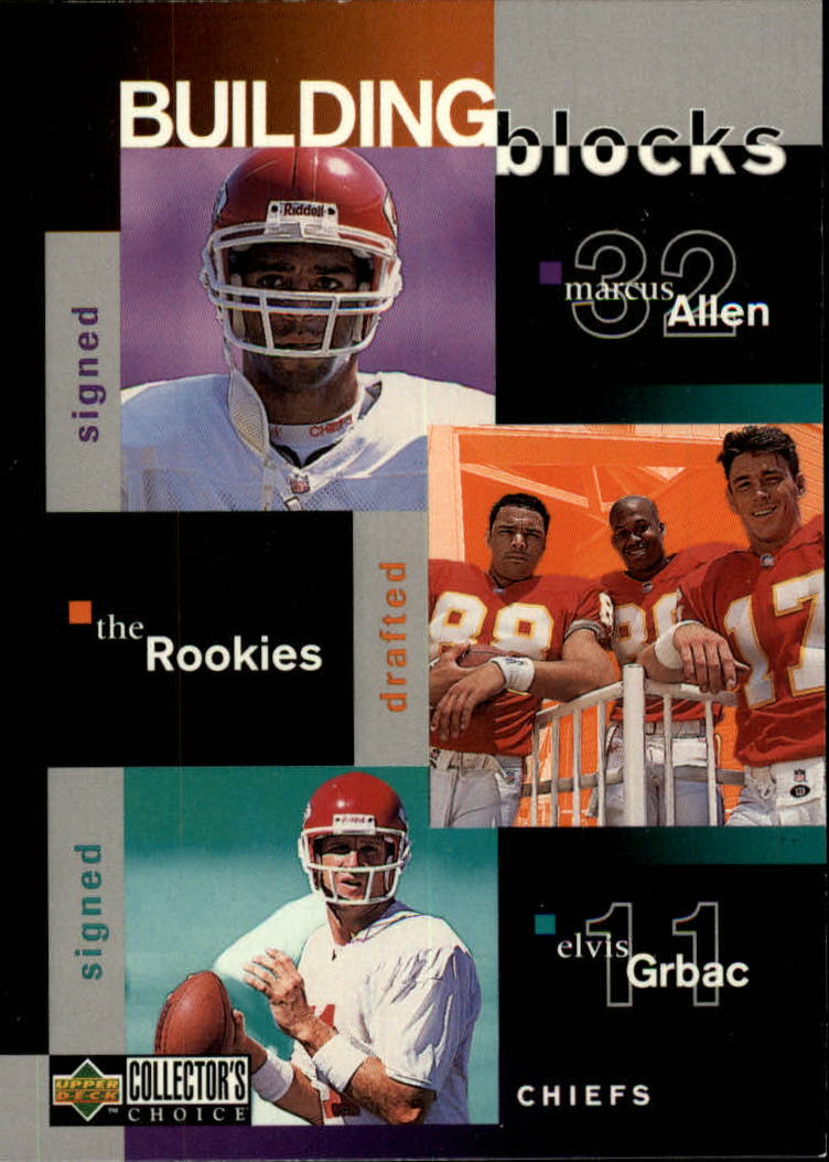 1997 Collector's Choice #364 Chiefs BB/Marcus Allen/Kevin Lockett/Tony Gonzalez/Pat Barnes/Elvis Grbac/Derrick Thomas/Eric Hill