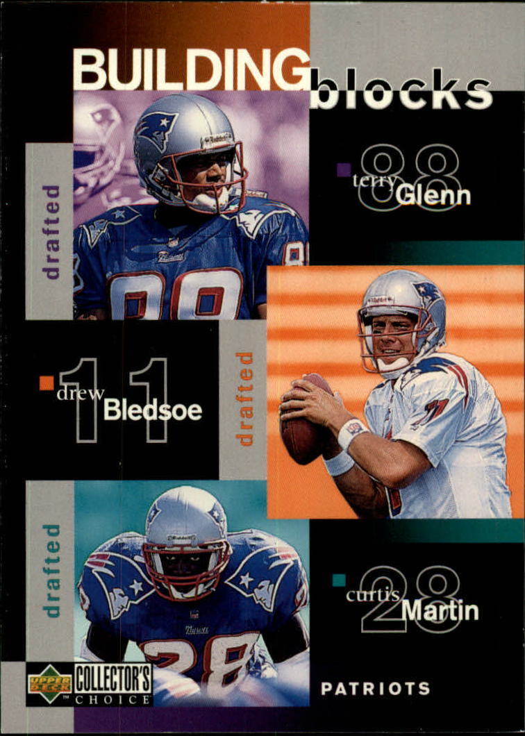 1997 Collector's Choice #377 Patriots BB/Terry Glenn/Drew Bledsoe/Curtis Martin/Willie McGinest/Ben Coates