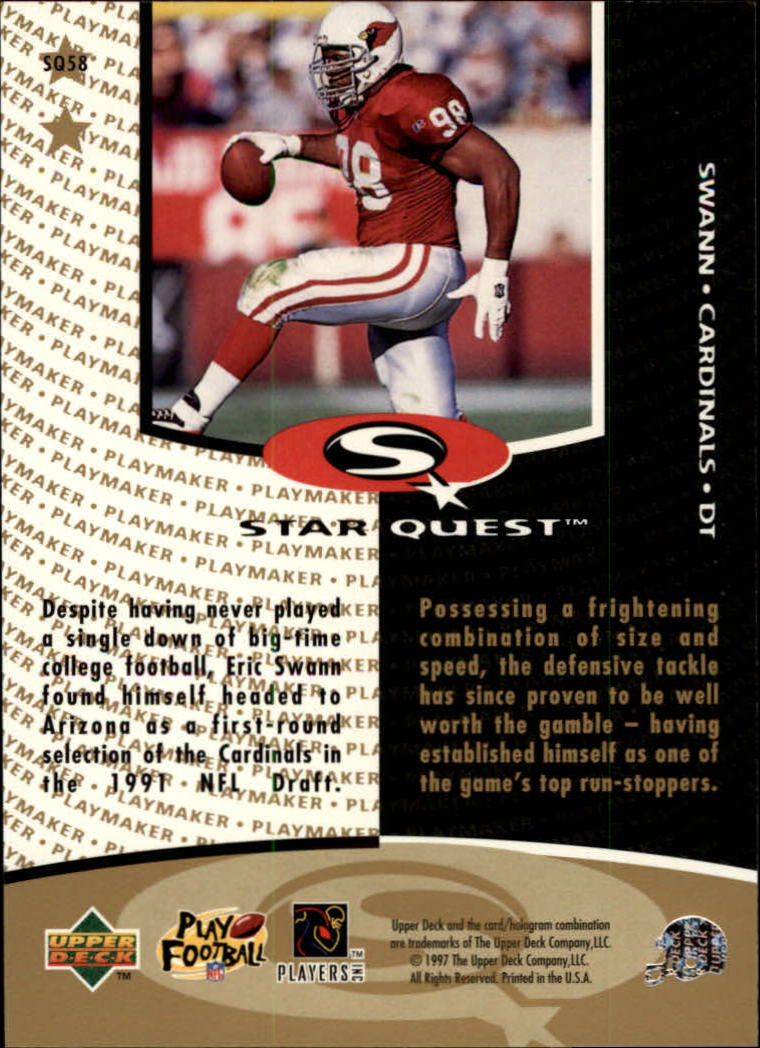 1997 Collector's Choice Star Quest #SQ58 Eric Swann back image
