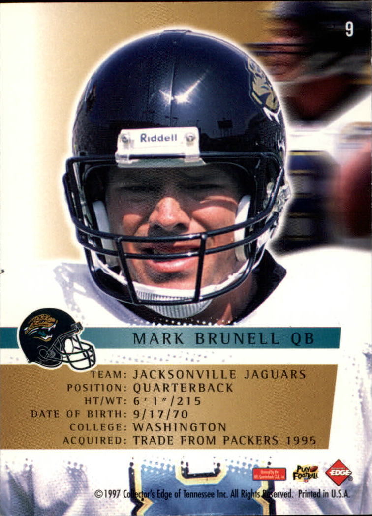 1997 Collector's Edge Extreme Force #9 Mark Brunell back image